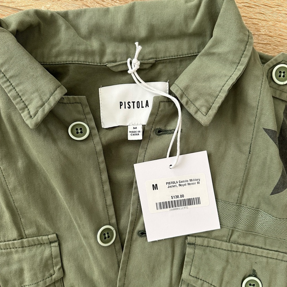Pistola Olive Jacket with Black Star Details - Picture 4 of 4